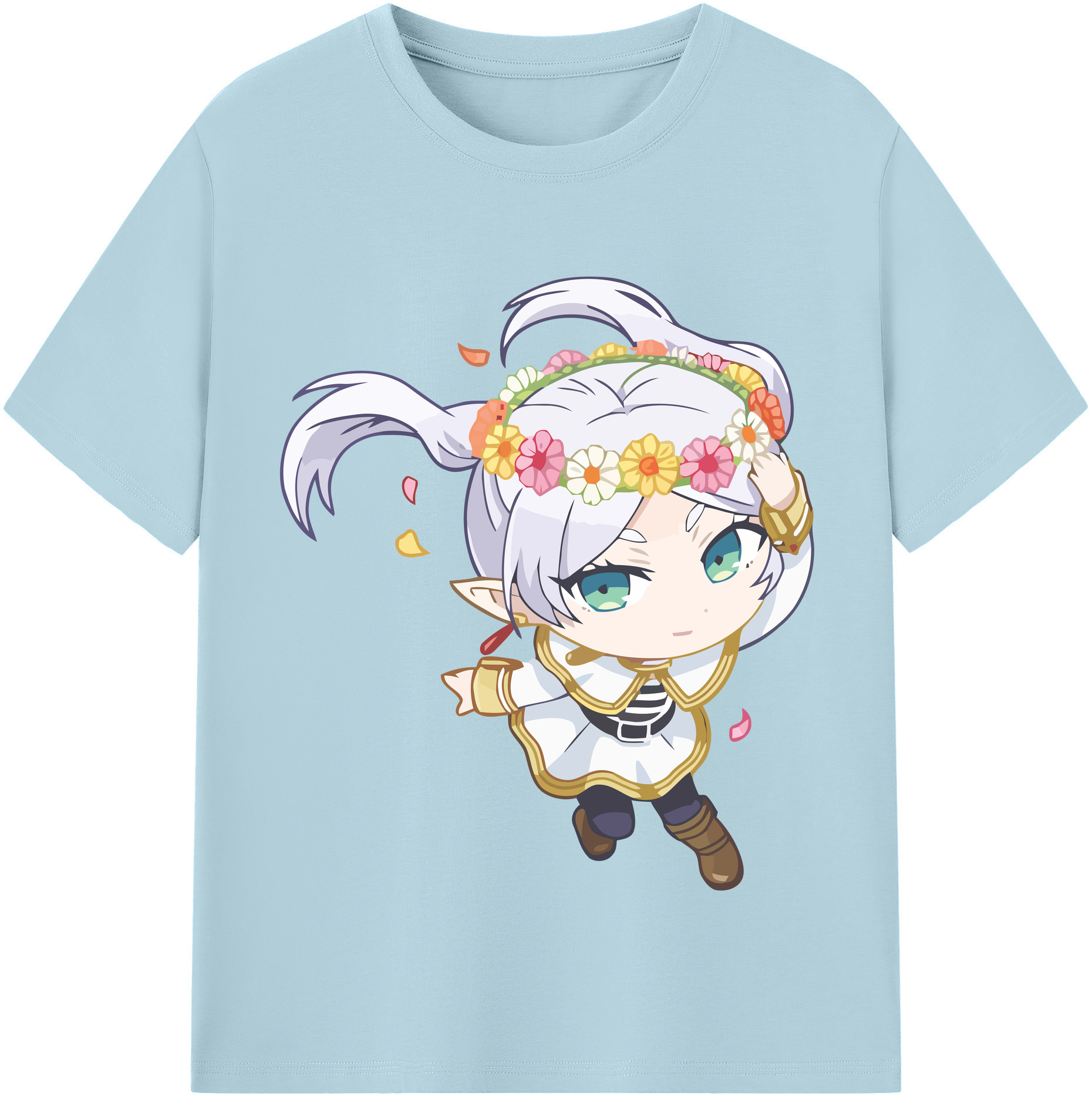 （画像用） 葬送のフリーレン Frieren 綿100％半袖Tシャツ（フロントプリント）